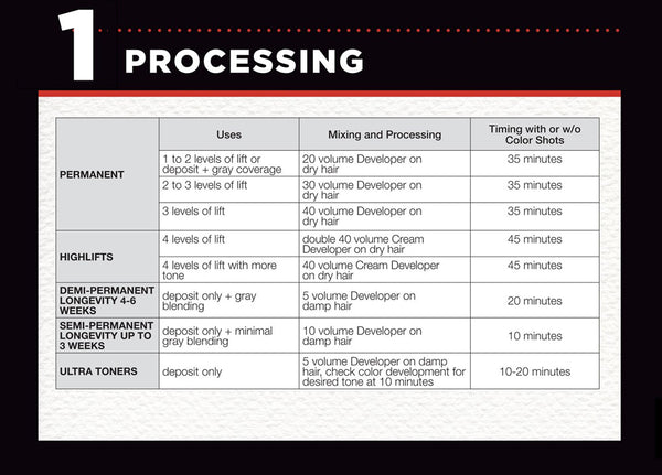 Paul Mitchell Color at home Processing Guide