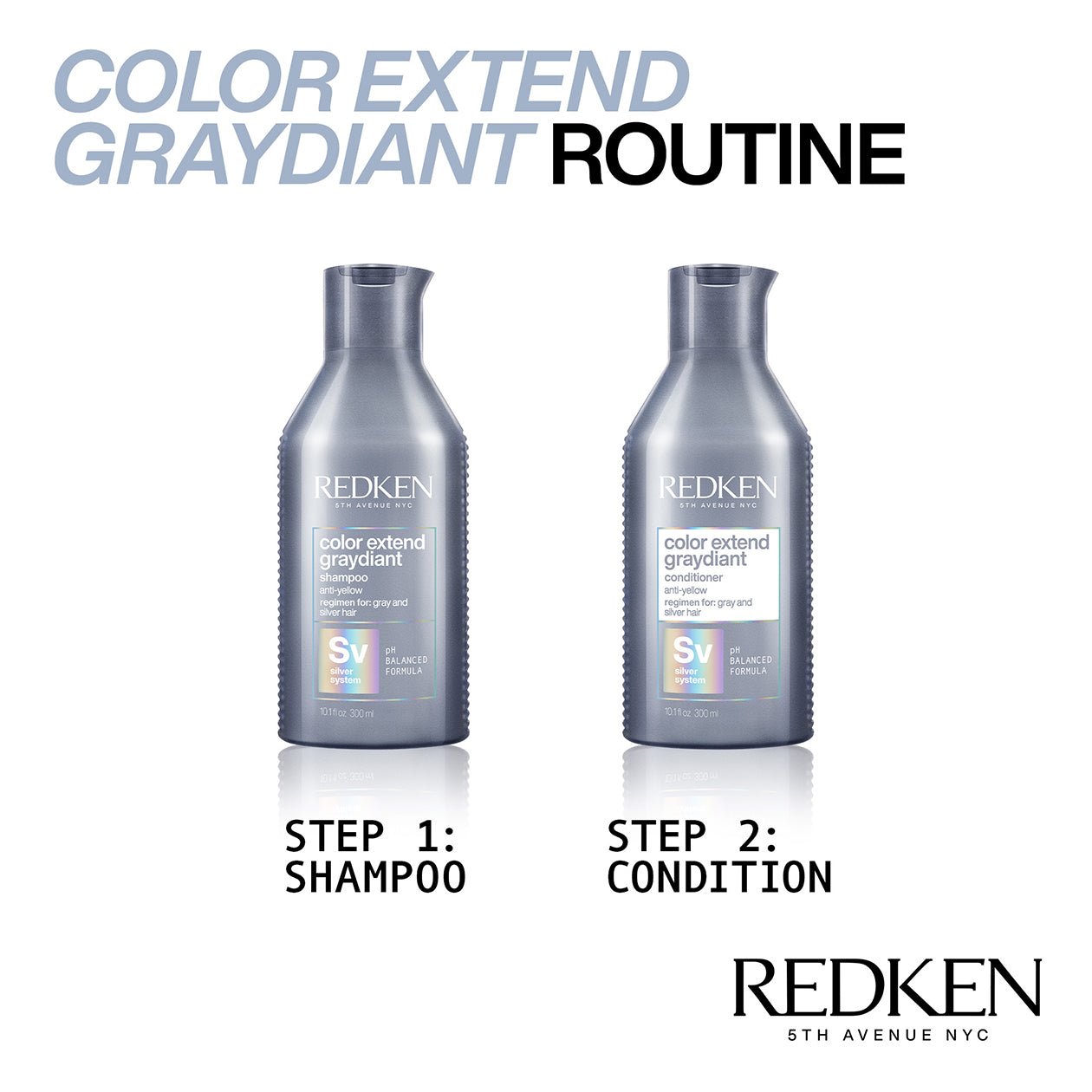 Redken Extend Graydiant Conditioner 10.1oz / 300ml - Hair Products for Anti-yellow, Brightening, Softens, for Silver & Hair