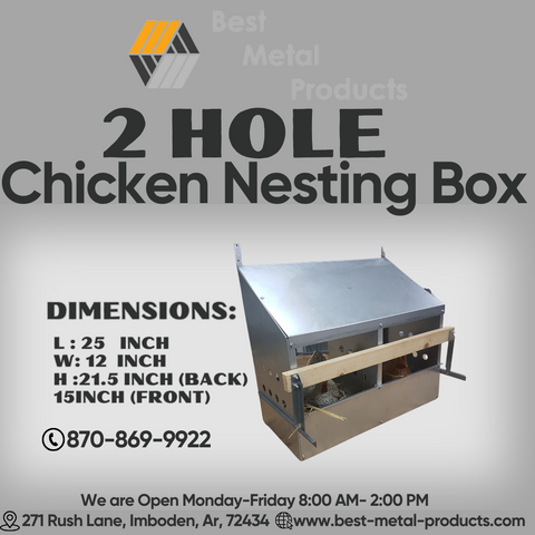 2 hole chicken nesting box