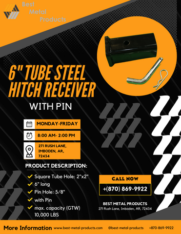 We have the hitch receivers you need! Take a stroll on our website and look at some amazing deals! www.best-metal-products.com  #hitchreceiver #trucks #trailers #hitches #ballmount #tubewithpins #hitch #tubesteel #steeltube #steeltubehitch #buynow #buylocal #shoplocal #shoponline #followers