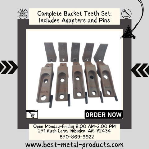 bucket teeth with adapter and pin