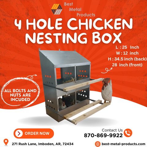 4 hole chicken nesting box