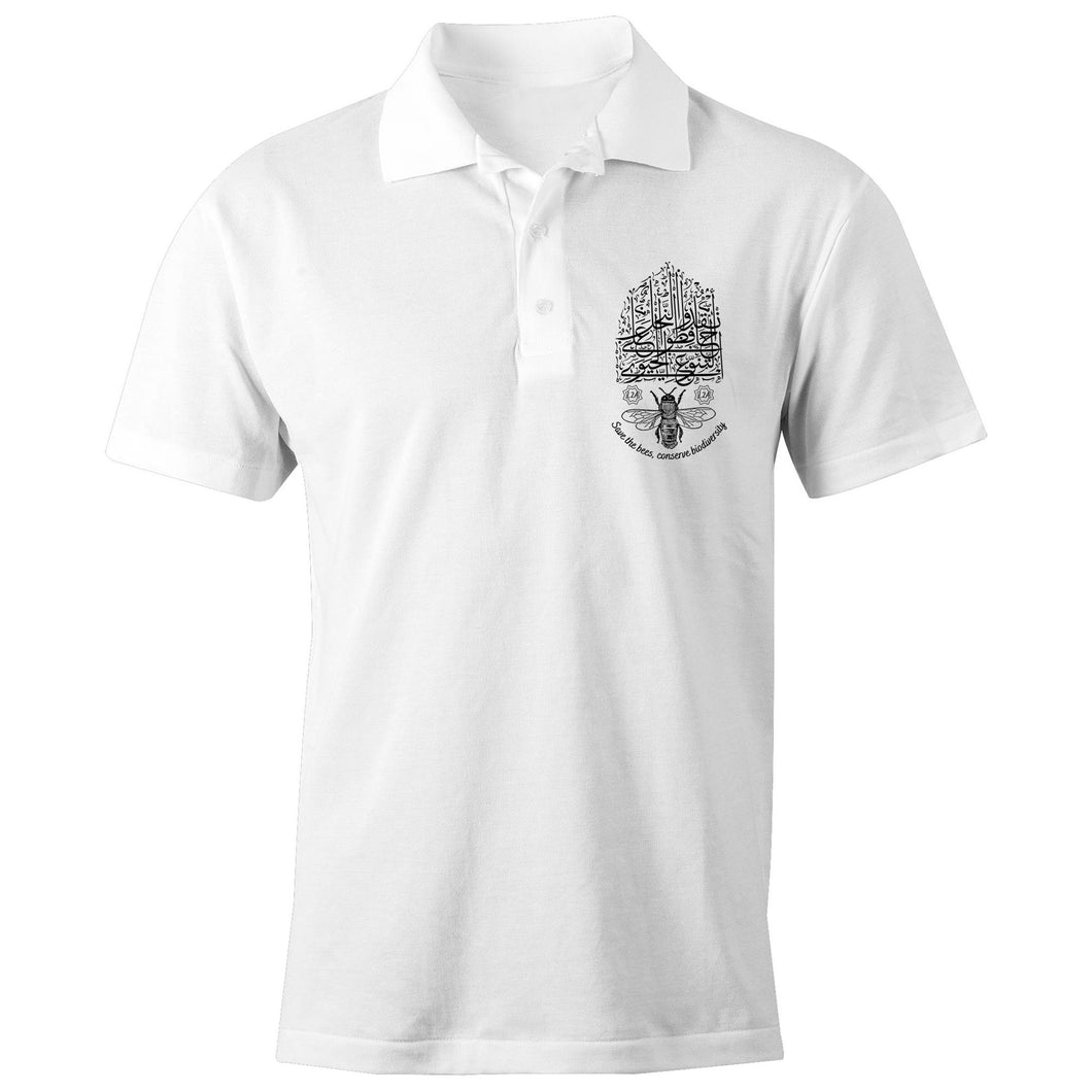 AS Colour Chad - S/S Polo Shirt (Save the Bees! Conserve Biodiversity!) (Double-Sided Print)