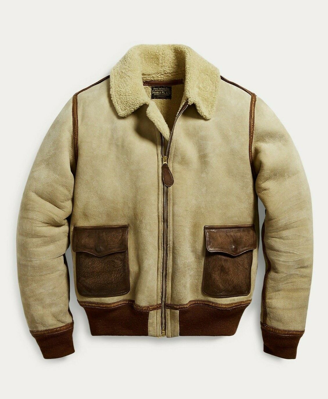 RRL Double RL Ralph Lauren Leather A-2 Lamb Shearling Jacket Men's 2XL –  Uncommon Threadz