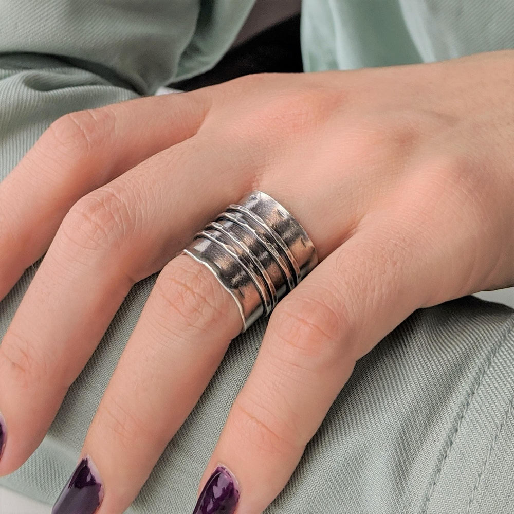 Pure Silver Karen Hill Tribe Disc Sun Motif Half-Finger Armour Ring –  81stgeneration