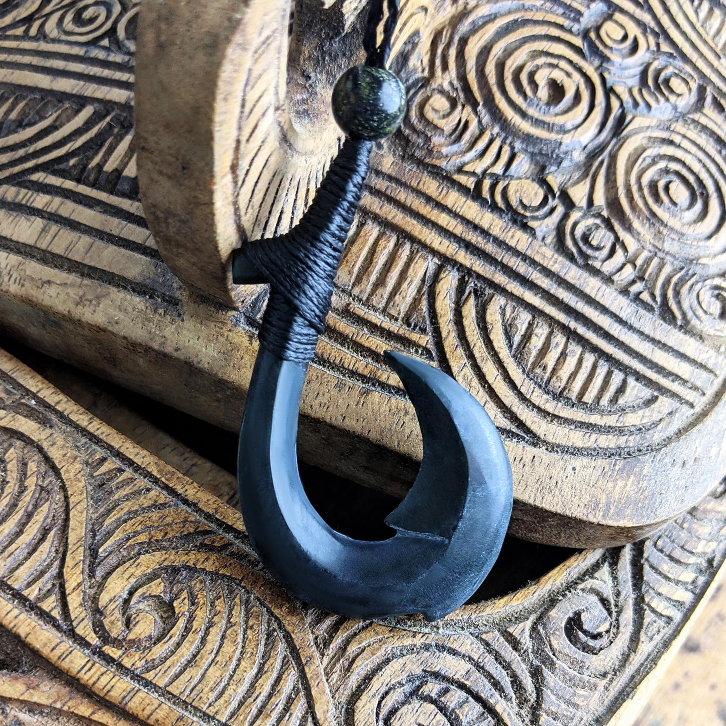 Nephrite Jade Maori Style Hei Matau Pendant Tribal Cord Necklace –  81stgeneration