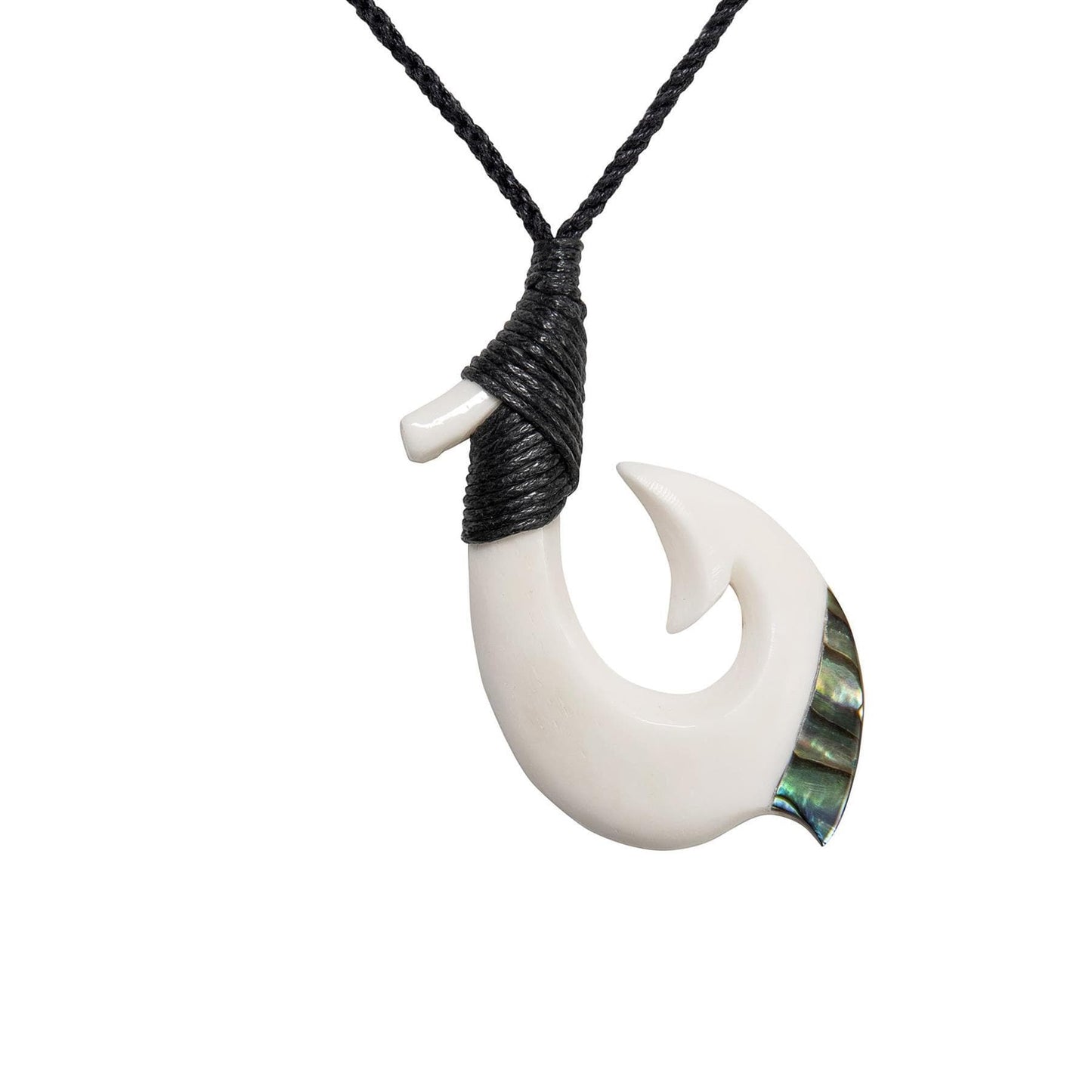 Hawaiian Jewelry Genuine Inlaid Abalone Paua Shell Hand Carved Fish Hook  Necklace From Maui, Hawaii -  Israel