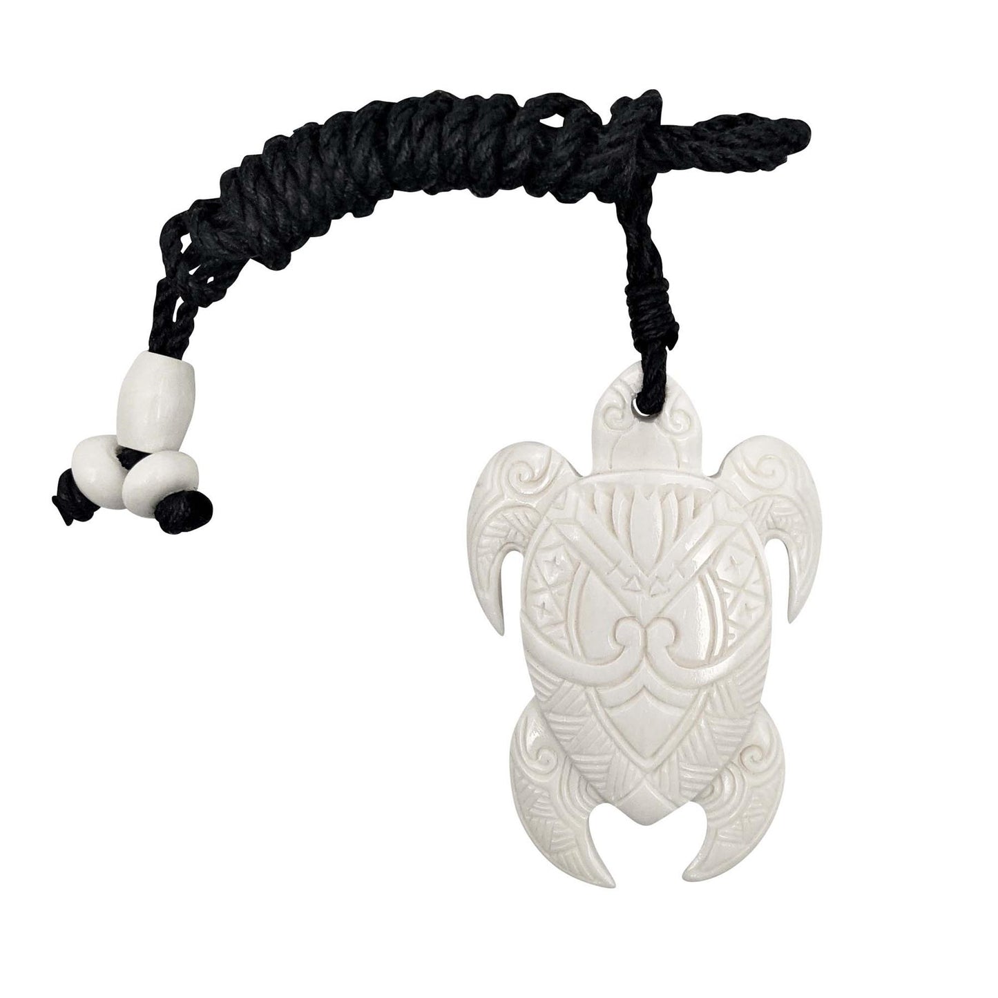 Balinese Hand-Carved Bone Pendent on Leather Necklace by Map Your Travels