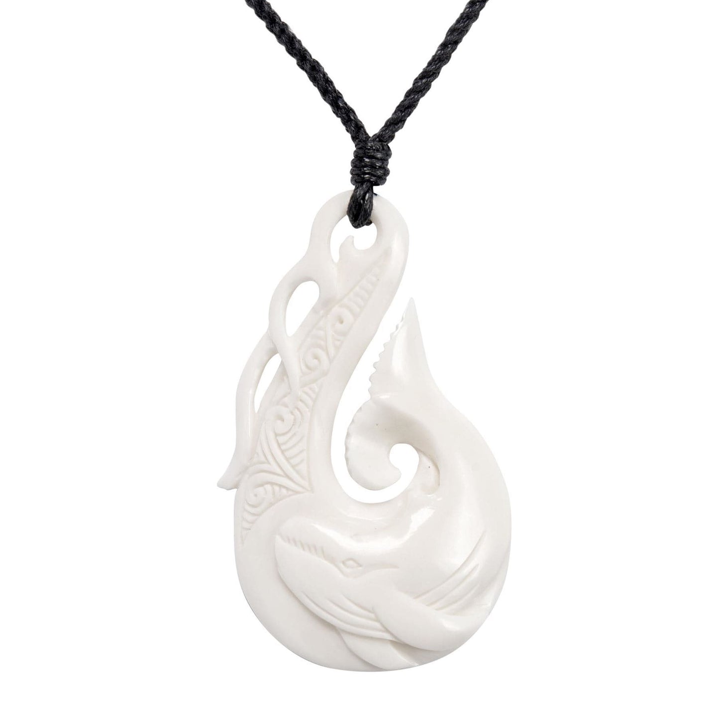 Handcarved Bone Fish Hook Pendant - Hei Matau – Rivendell Shop