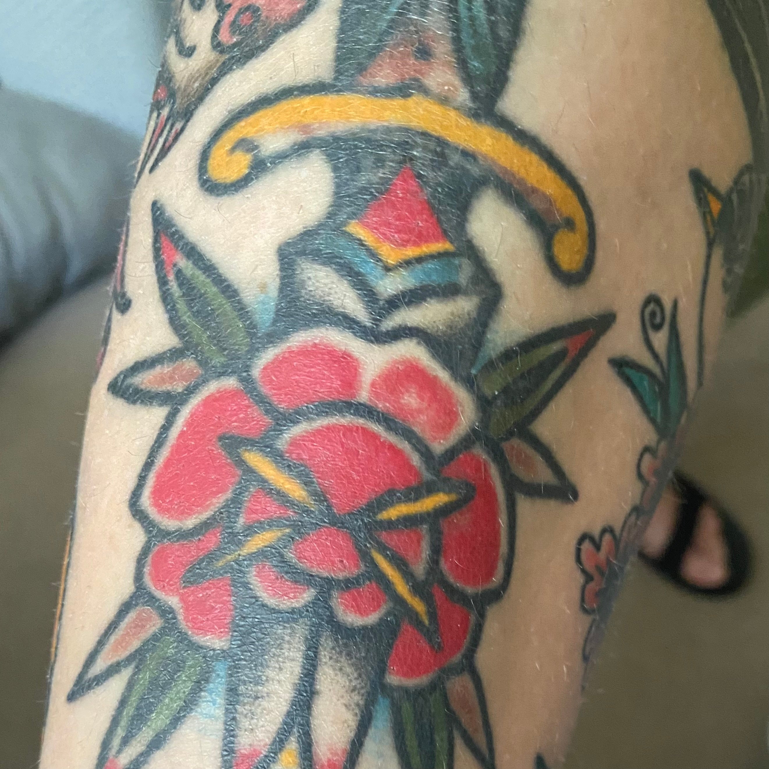 First and new tattoo with lost ink and uneven Is it fixable   Initiation  Last Sparrow Tattoo