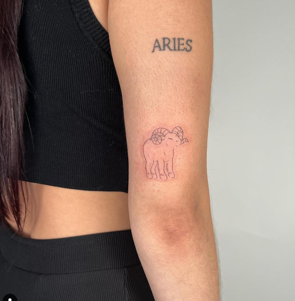 Aries star sign tattoo