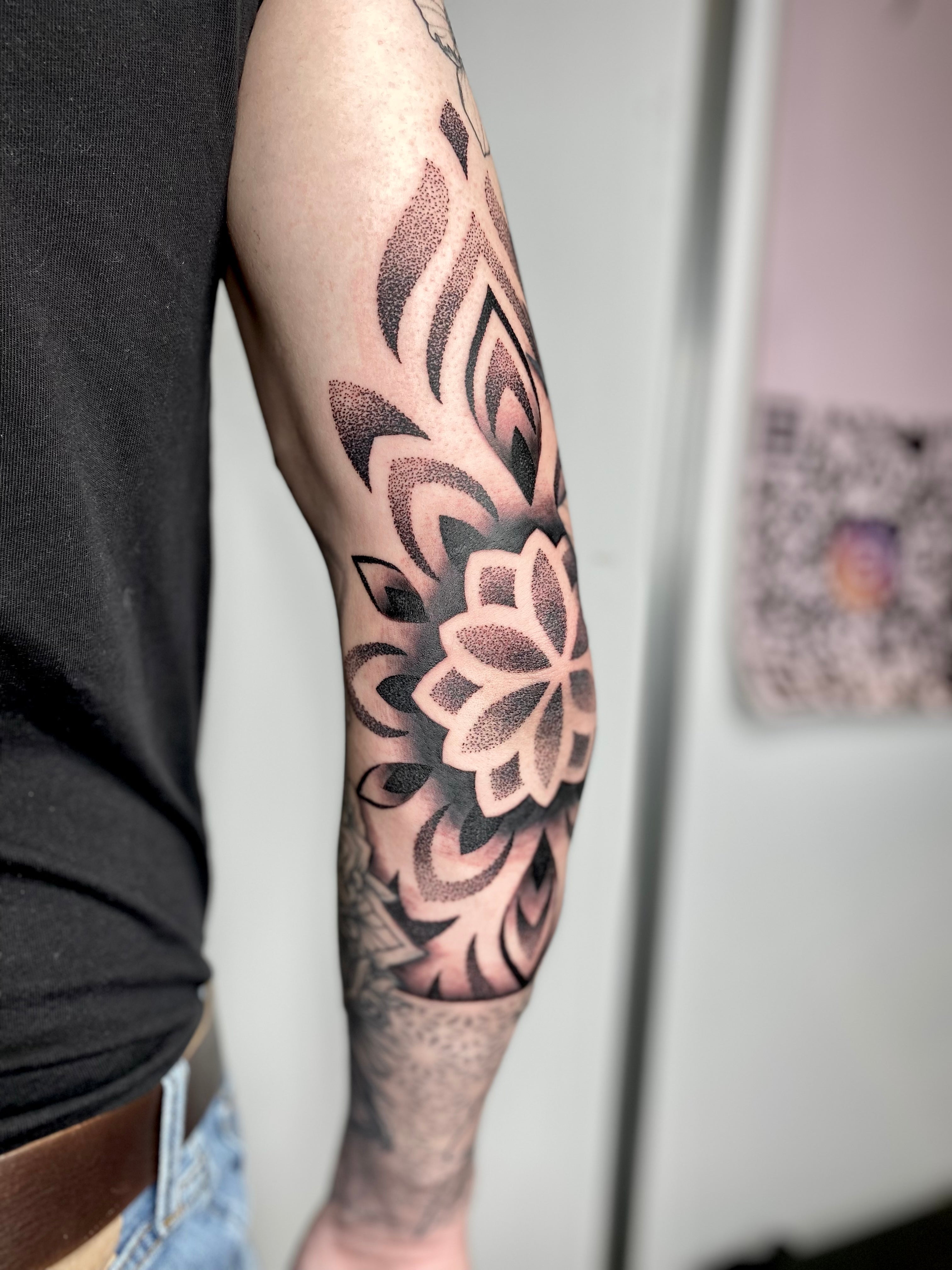 Mandala forearm wrist tattoo design digital download – TattooDesignStock