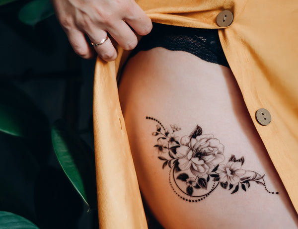 Tiger  Flowers Womens Hip Tattoo  Best Tattoo Ideas For Men  Women