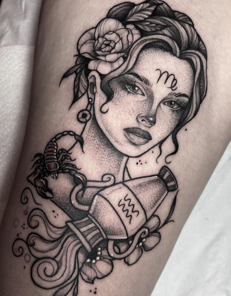 70+ Beautiful Tattoo Designs For Women : Cancer Birth Flower and Zodiac  Sign I Take You | Wedding Readings | Wedding Ideas | Wedding Dresses |  Wedding Theme