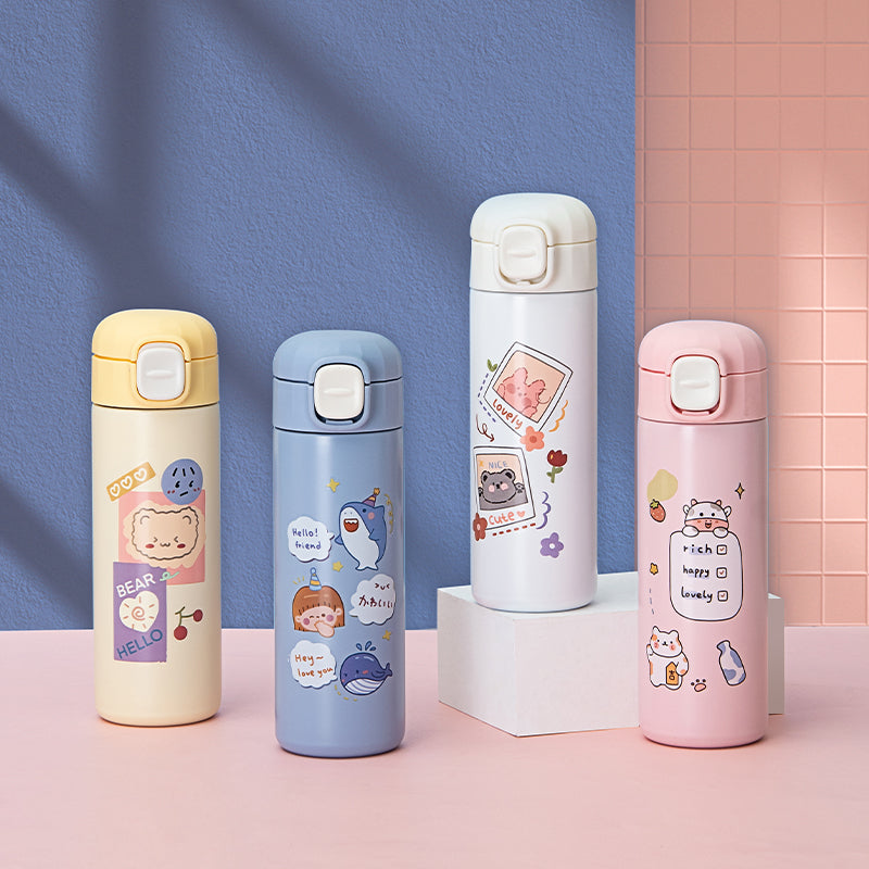 Kawaii Vacuum Flask Stainless Steel Insulated Water Bottles - Temu