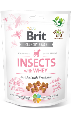 Brit Care Dog Puppy Crunchy Cracker Insects au lactosérum enrichi en probiotiques | 200 g