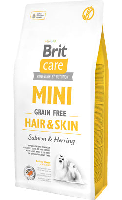 Brit Care Dog Mini Cheveux et peau sans céréales | Saumon et hareng