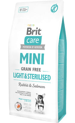 Brit Care Dog Mini léger et stérilisé sans céréales | Lapin & Saumon