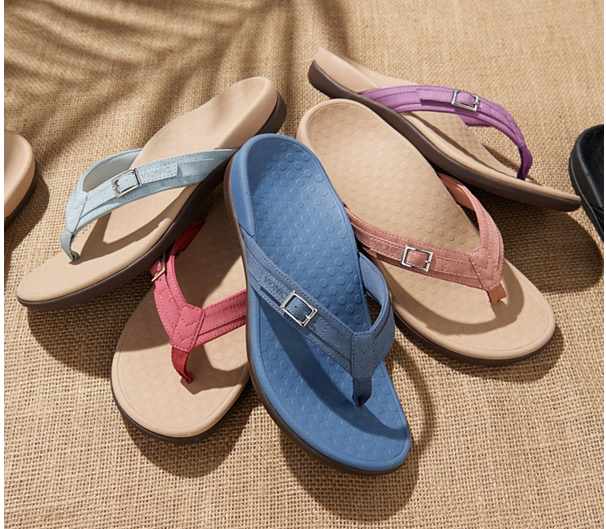 Vionic Thong Sandals with Buckle Detail 