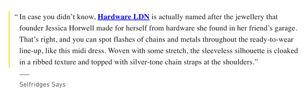 Hardware LDN - As Seen in Selfridges London