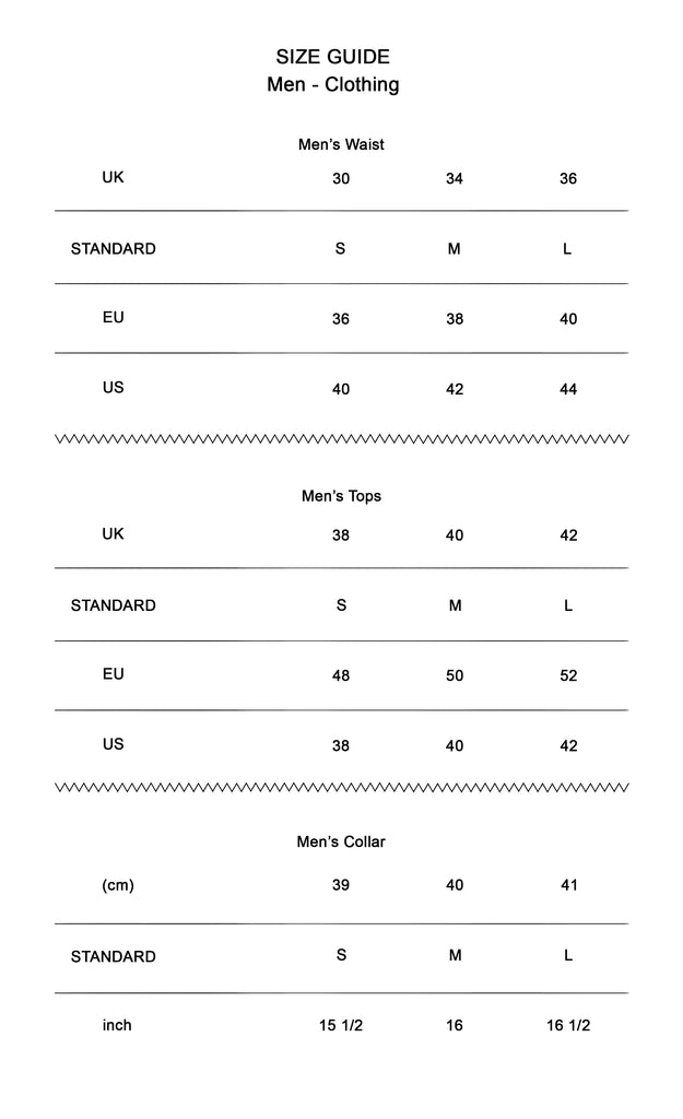 Size Guide – Hardware LDN