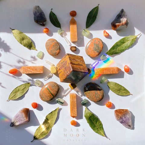 Sacral Heart Healing Crystal Grid