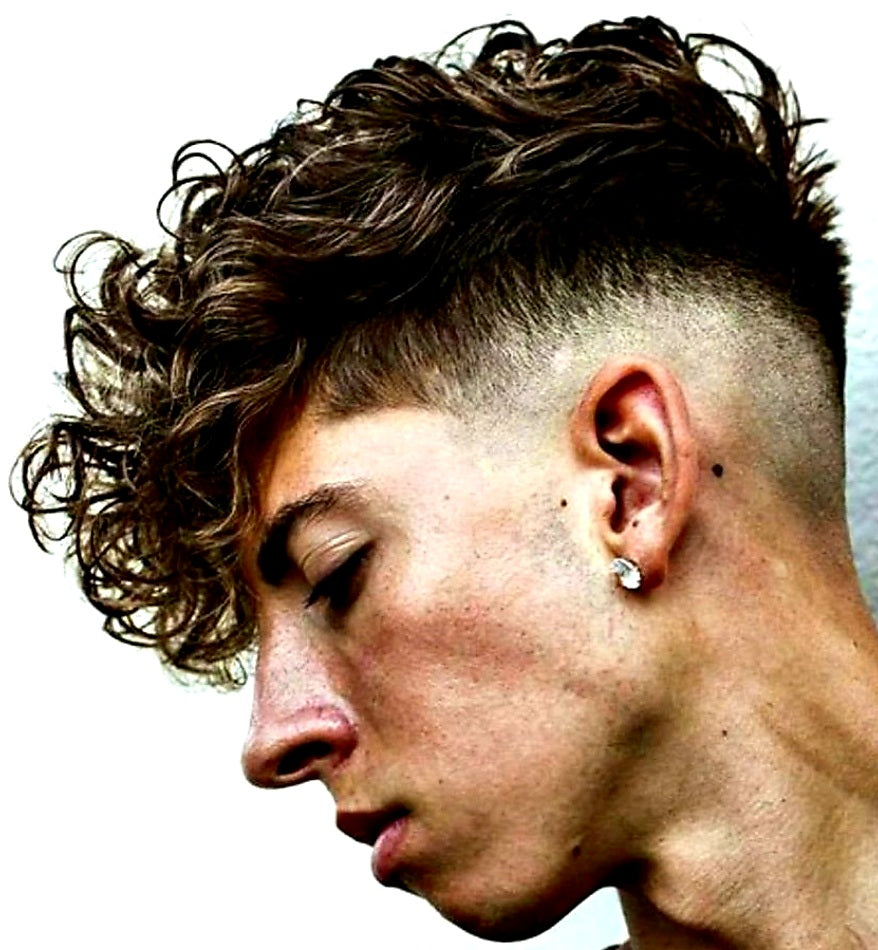 wavy fringe with fade haircut
