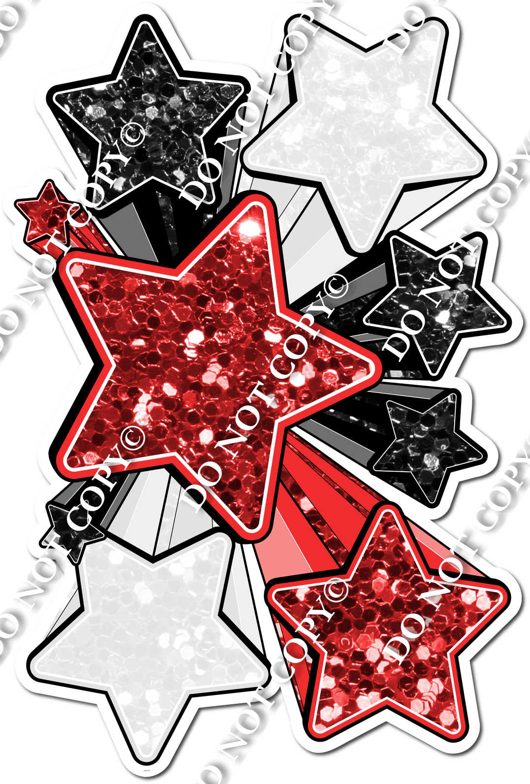 XL Side Star Bundle - Red, White, Black – Sign Swag USA