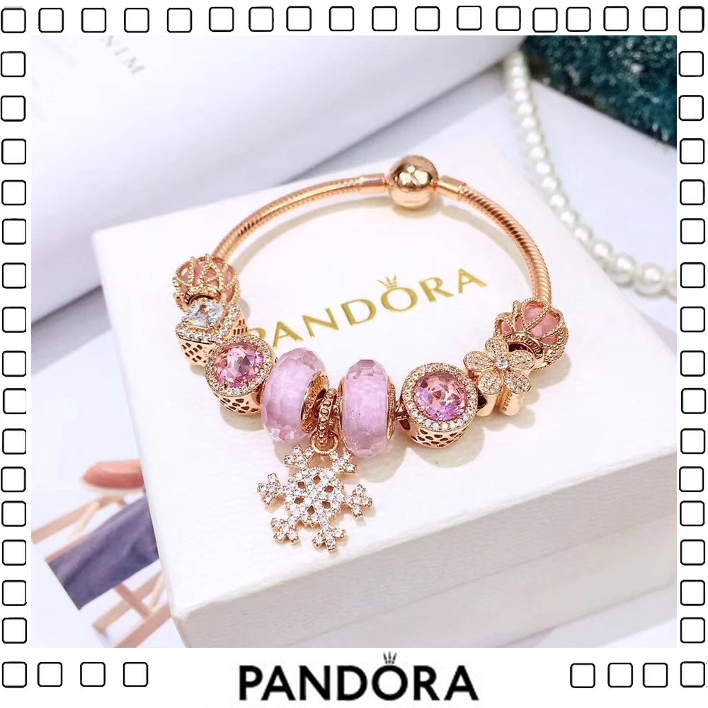 新年の贈り物 PANDORA - ブレスレット パンドラ Pandora ピンク 