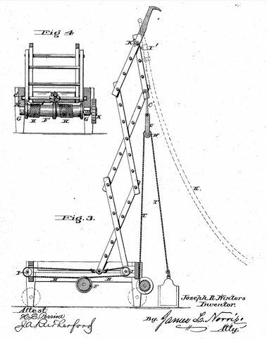 Fire Escape Ladder Truck Extended