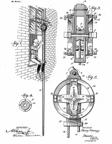 Suspended Fire Escape system