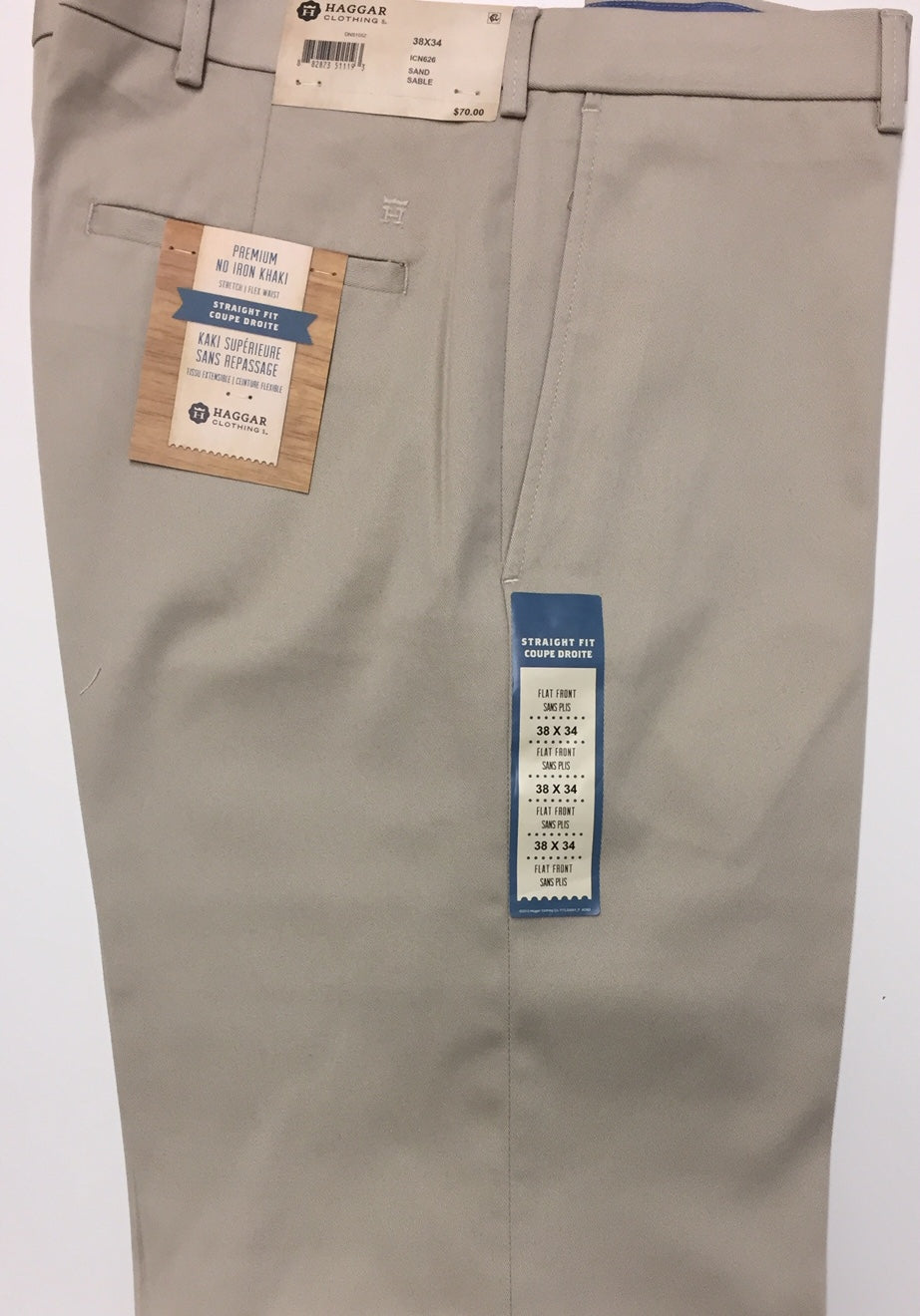 Haggar Straight Fit Khakis - Sand (44 x 32) – BarterPay Online Marketplace