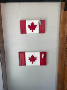 Wooden Canadian Flag 12x24 - 1 Leaf