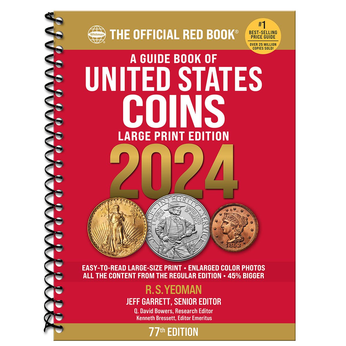 2024 Whitman Large Print Redbook A Guide Book of United States Coins