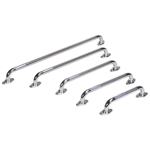 The knurled surface offers a grip on these Drive Medical Chrome knurled grab bars