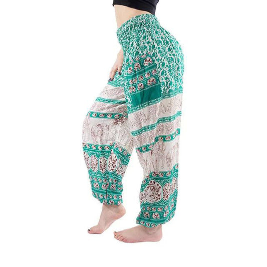 Dark Green Elephant Print Yoga Pants – Spiritual Boho
