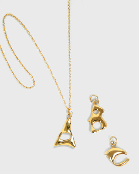 Alphabet Necklace | Gold Plated | BAR Jewellery