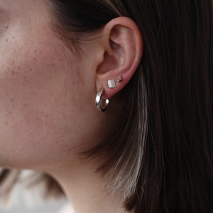 
            
                Load image into Gallery viewer, BAR Jewellery Sustainable Taper and Coppia Stud Earrings In Recycled Sterling Silver
            
        