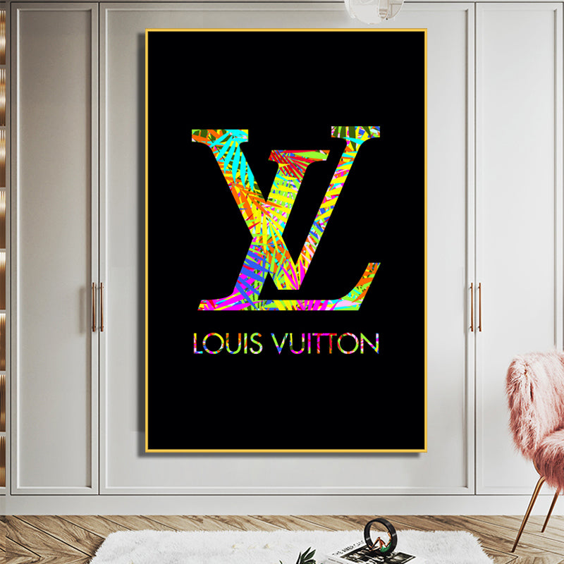 Louis Vuitton Multicolor Paint Drip Fashion Graffiti Pop Art Wall