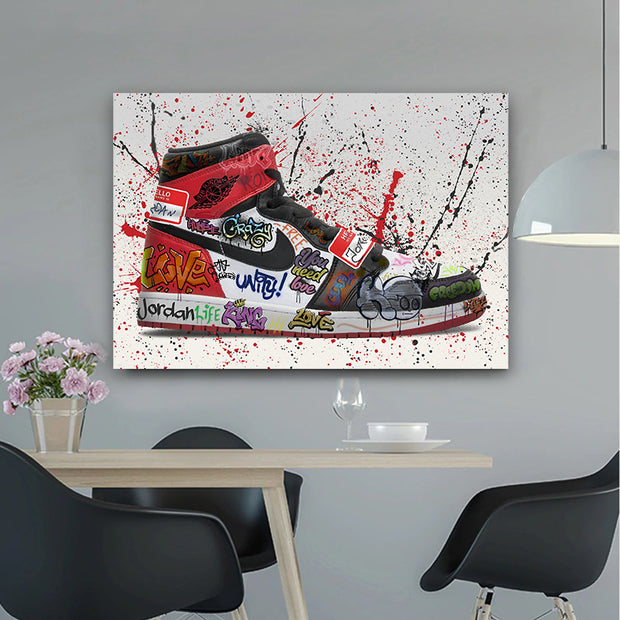 jordan 1 canvas painting