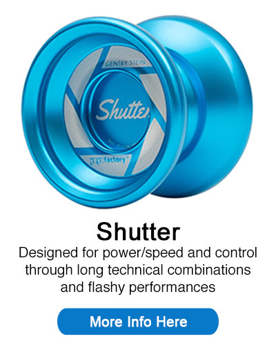 Shutter Yoyo. Metal. Designed for power, speed, and control through long technical combinations and flashy performances. Click for more info