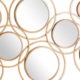 Spiral Gold Multi Circled Wall Art Mirror-I Love Retro