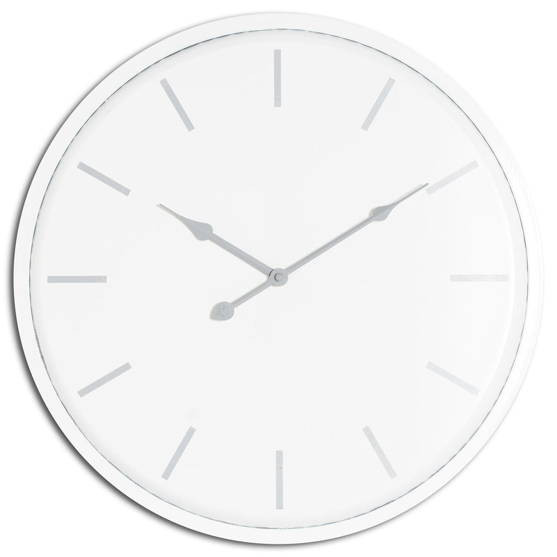 Pebble White Dash Wall Clock-I Love Retro