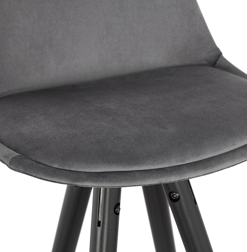 Carry Mini Grey Chair Black Leg Bar Stool-I Love Retro
