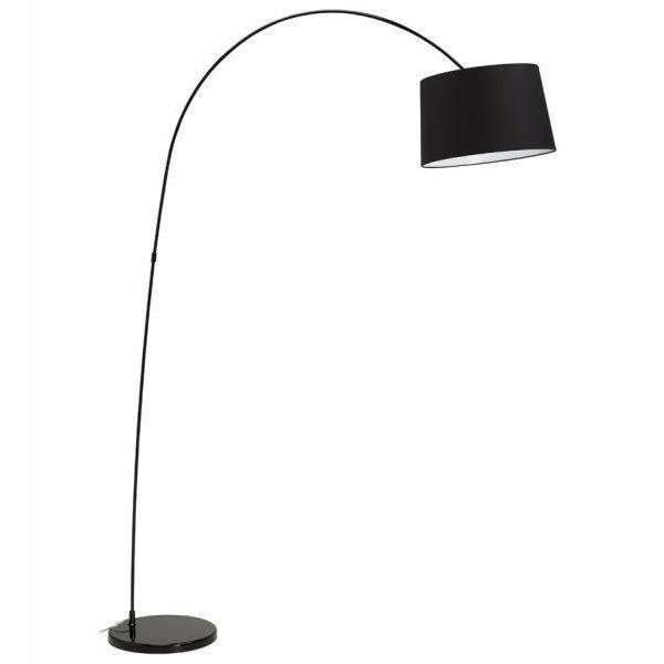 Grover Curved Arm Round Shade Floor Lamp-I Love Retro