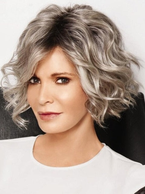 short curly grey wigs