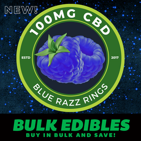 Blue Raspberry 100mg CBD Gummy Rings from Good CBD