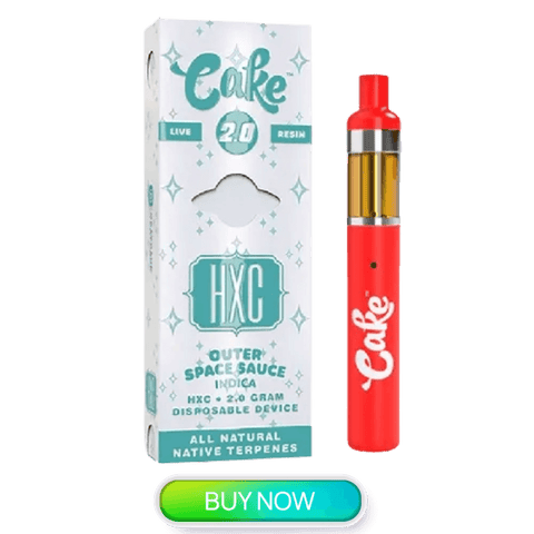 CAKE HXC disposable pen made with 2 grams of live resin HHC