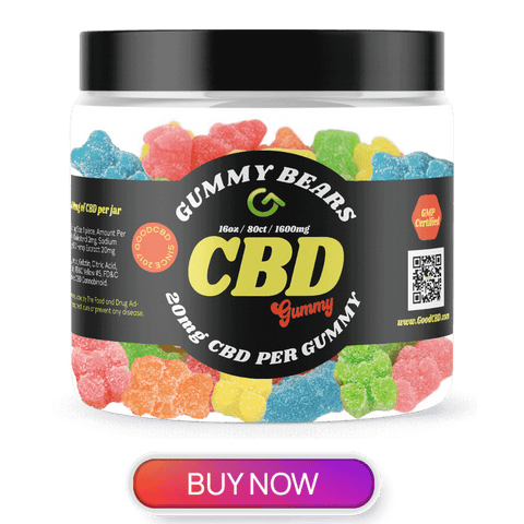 CBD gummy bears with 20mg of CBD per gummy