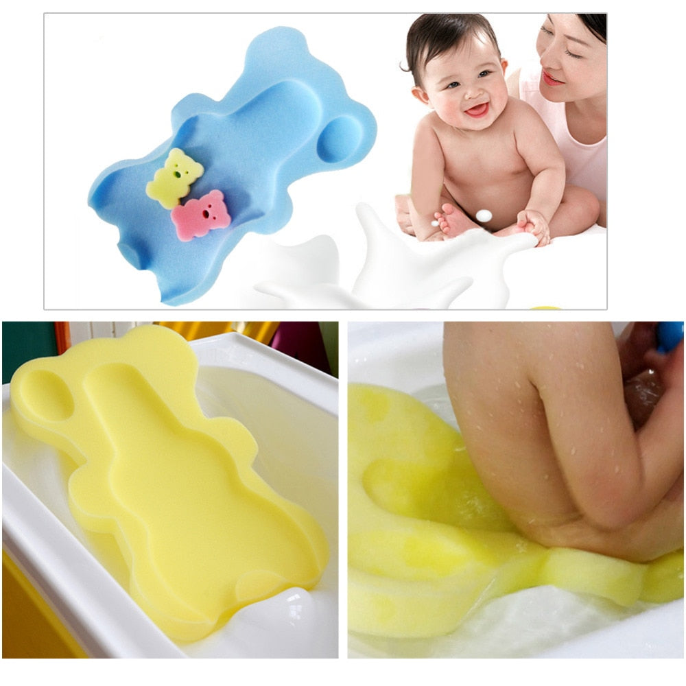 yellow baby bath sponge